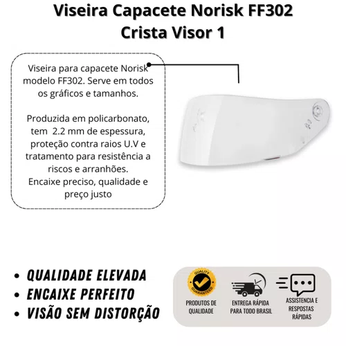 Viseira Capacete Norisk FF302 Cristal