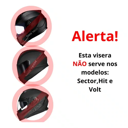 Viseira Capacete Race Tech Signal Cristal