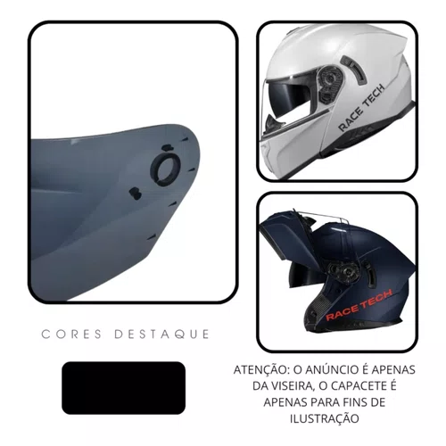 Viseira Capacete Race Tech Signal Fume