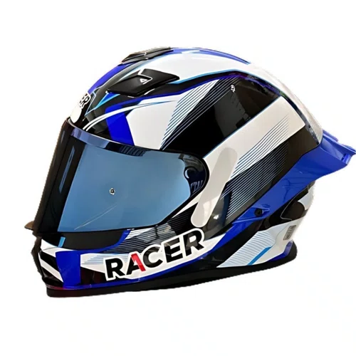 Viseira Capacete Racer1 Rc1 Azul Original Proteção UV e Antirrisco