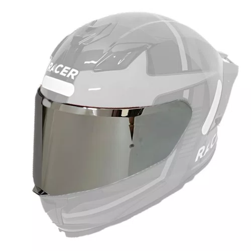 Viseira Capacete Racer1 Rc1 Cromada Original p/ Cap Racer