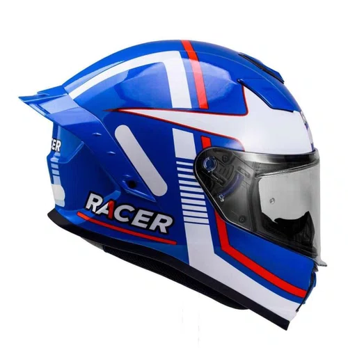 Viseira Capacete Racer1 Rc1 Revo Azul Original Premium Racer