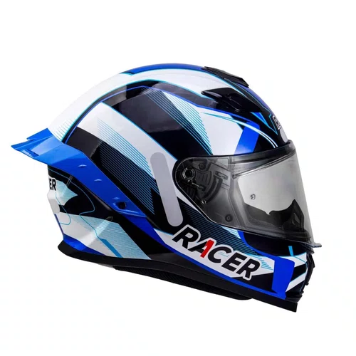 Viseira Capacete Racer1 Rc1 Revo Azul Original Premium Racer