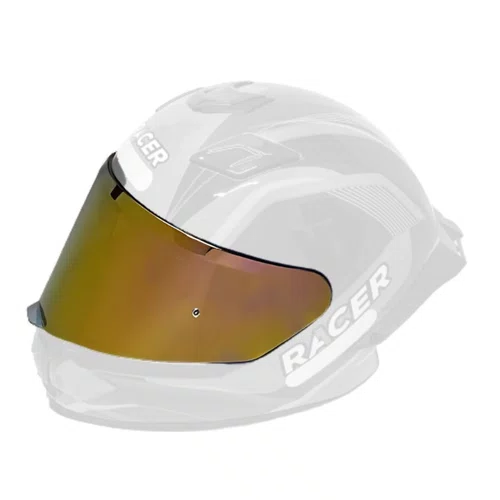 Viseira Capacete Racer1 Rc1 Revo Vermelha Red Dia E Noite