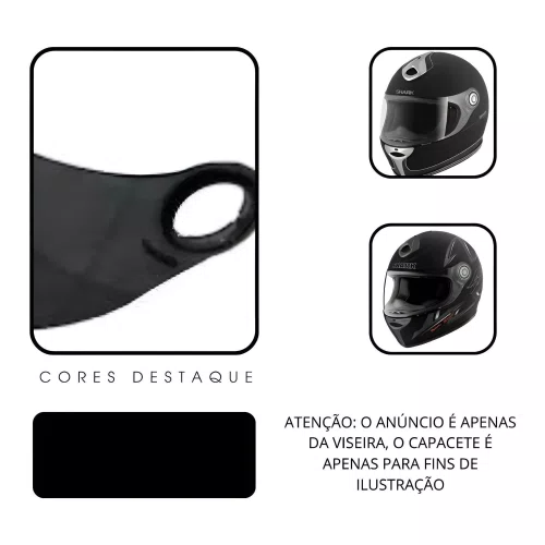 Viseira capacete shark S500 Air Rsf21 Rsf3 Polivisor Fumê
