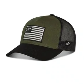 Bone Alpinestars Flag Snapback Verde Militar Preto