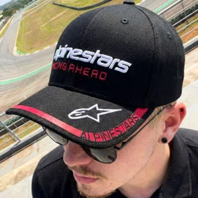 Bone Alpinestars Indent Preto Vermelho