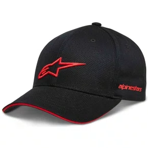 Bone Alpinestars Rostrum Snapback Preto Vermelho