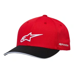 Bone Alpinestars Rostrum Snapback Vermelho Preto