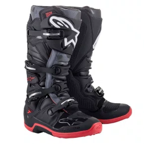 Bota Alpinestar Motocross Tech 7 Preta Cinza Vermelha