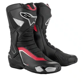 Bota Alpinestars SMX 6 V3 Preta Vermelha Prata