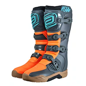 Bota Off Road ASW Image Enduro Cinza Laranja Acqua