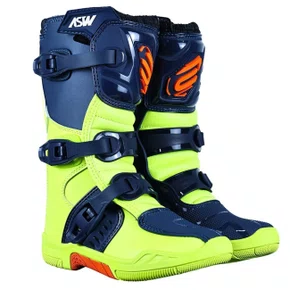 Bota Asw Image Kids Amarela Fluo Marinho Laranja