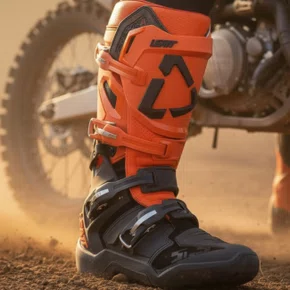 Bota Leatt 5.5 FlexLock Enduro Laranja Cinza