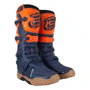 Bota Motocross Asw Elevate Enduro Marinho Laranja