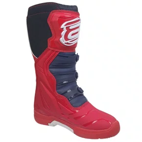 Bota Motocross ASW Image Enduro Vermelho Marinho Branco