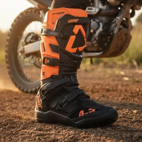 Bota Motocross Leatt 4.5 Laranja Preto