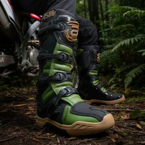 Bota Off Road Asw Elevate Enduro Preta Verde Oliva