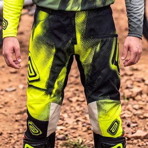 Calça ASW Image Enduro Dots Preta Amarela Fluo