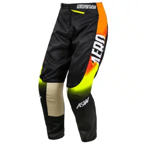 Calça ASW Podium Ghost Preto Vermelho Amarelo Fluo