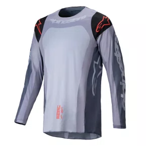 Camisa Alpinestars Racer Ocuri 25 Cinza Preto Laranja Fluo