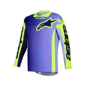 Camisa Alpinestars Racer Portl Roxo Amarelo Fluo