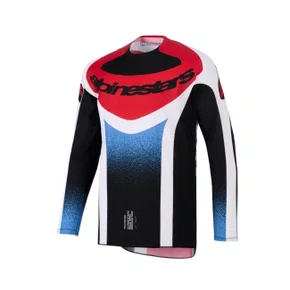 Camisa Alpinestars Techstar Knif Preto Branco Vermelho