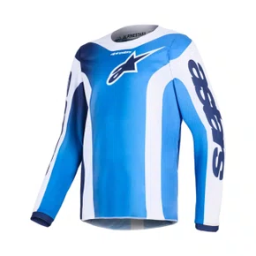 Camisa Alpinestars Youth Fluid Portl Infantil Azul Branco UCLA