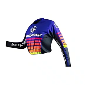 Camisa ASW Image Relay Feminino Preto Roxo Amarelo Fluo