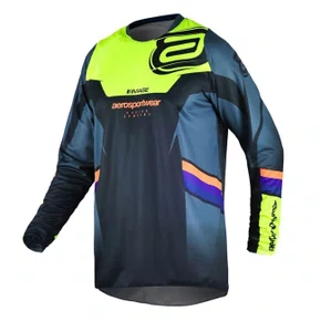 Camisa ASW  Image Sync Chumbo Preto Amarelo Fluo