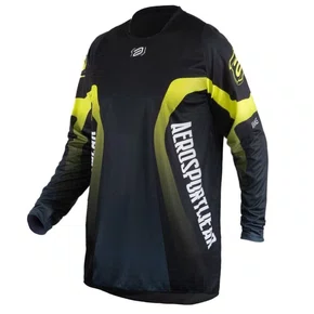 Camisa Asw Image Way 24 Preto Amarelo Fluor