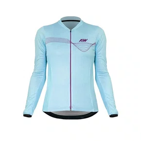 Camisa Bike Asw Versa Feminina ML Time Azul