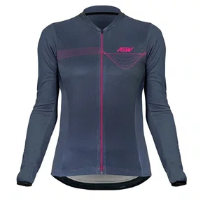 Camisa Bike Asw Versa Feminina ML Time Cinza