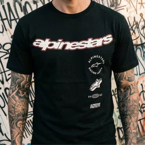 Camiseta Alpinestars Abus Preta manga curta casual básica