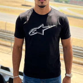 Camiseta Alpinestars Ageless Shadow Preta Branca