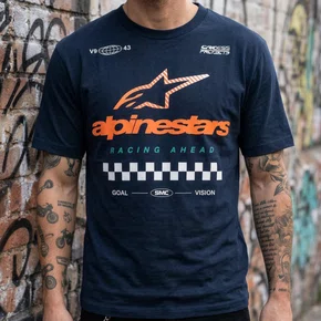Camiseta Alpinestars Aplomb Oversized Azul manga curta casual
