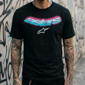 Camiseta Alpinestars Ellipsoid Preta manga curta casual básica