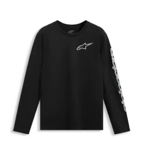 Camiseta Alpinestars Trackside ML Preta Branca