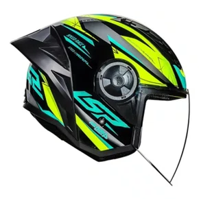 Capacete Aberto LS2 OF616 S Airflow 2 Draze Preto Amarelo