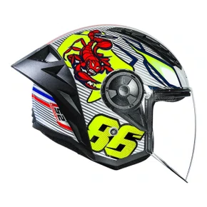 Capacete Aberto LS2 OF616 S Airflow 2 Sting Branco Amarelo