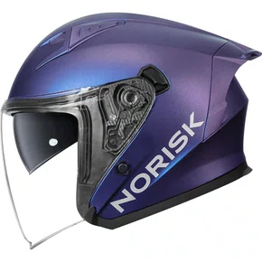 Capacete Aberto Norisk Downtown 2 Monocolor Azul Fosco