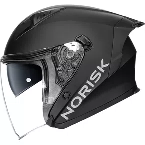 Capacete Aberto Norisk Downtown 2 Monocolor Preto Fosco