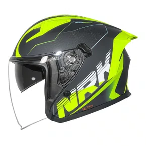 Capacete Aberto Norisk Downtown 2 Stage Azul Amarelo Fosco