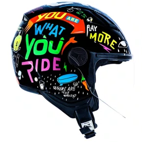 Capacete Aberto Norisk Orion SV Free Preto Roxo