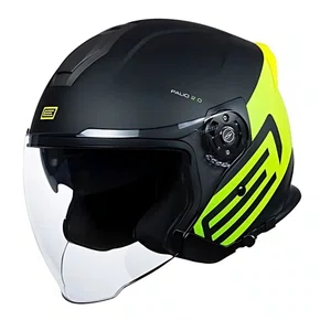 Capacete Aberto Origine Palio 2.0 Scout Amarelo Preto Brilho
