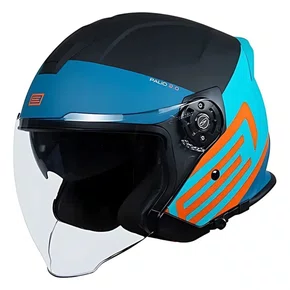 Capacete Aberto Origine Palio 2.0 Scout Azul Preto Fosco
