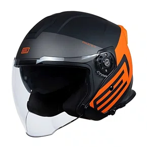 Capacete Aberto Origine Palio 2.0 Scout Laranja Preto Fosco