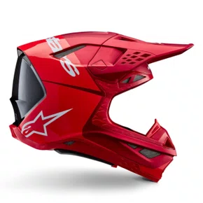 Capacete Alpinestars SM10 Flood Vermelho Fosco Brilho