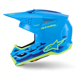 Capacete Off Road Alpinestars SM3 Force Azul Brilho