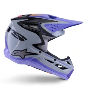 Capacete Alpinestars SM3 Jettson Cinza Roxo Preto